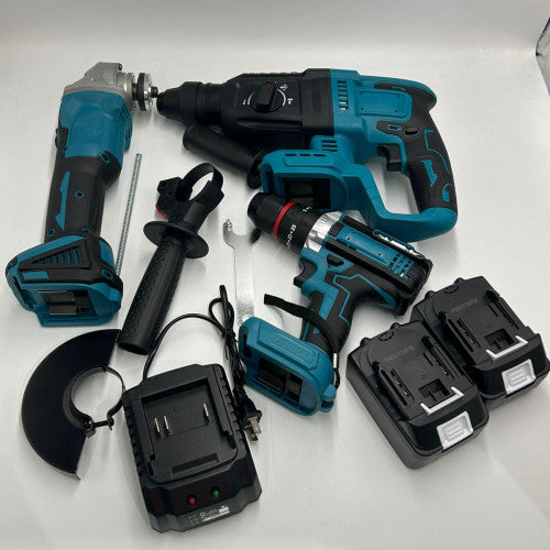 SET TALADRO-PULIDORA - MINITALADRO / 2 BATERIAS HD-0331 ( 3 UND X CAJA)